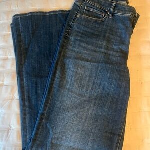 White House Black Market Women's Dark Blue Flare Jeans